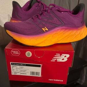 New Balance Fresh Foam X More v4 Purple and Orange Sneakers